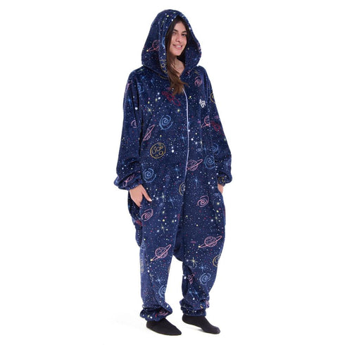 Snuggs Blanket Onesie Dark Blue Space